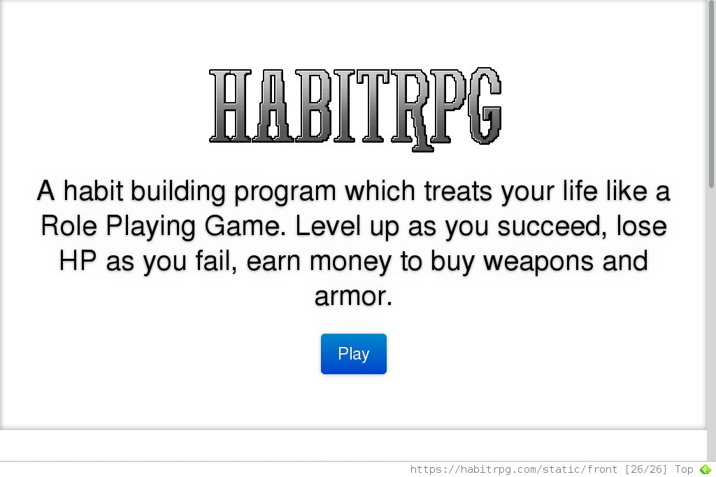 HabitRPG Splash Screen